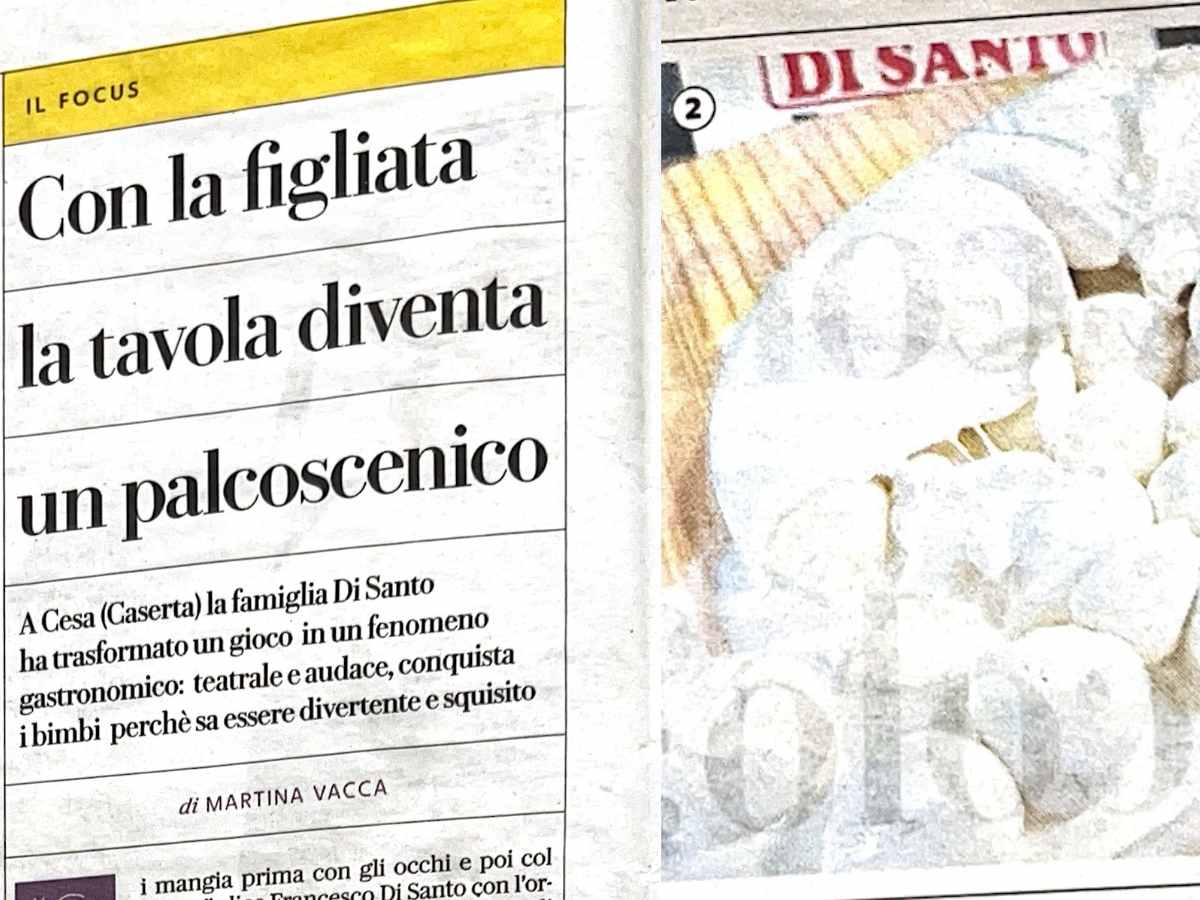 Articolo di Martina Vacca su La Repubblica dedicato alla Figliata Di Santo® – mozzarella artigianale del Caseificio Di Santo